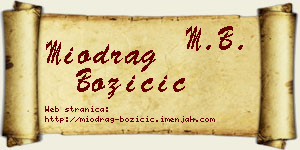 Miodrag Božičić vizit kartica